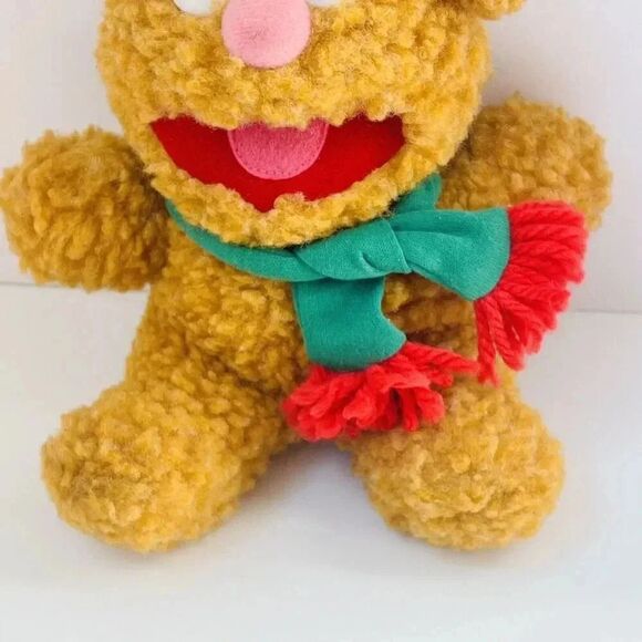 1987 McDonalds Jim Henson Muppet Baby Fonzie the Bear Plush Scarf  9" - Picture 5 of 9